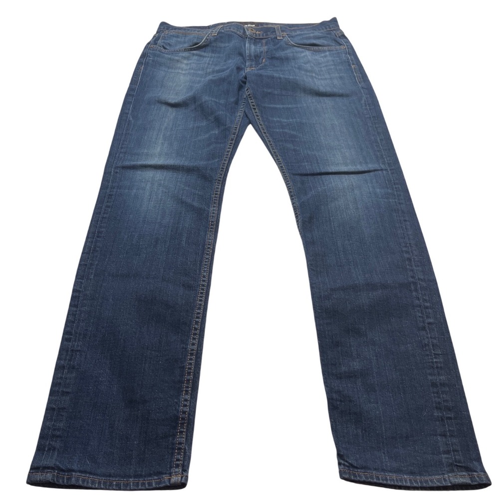 Hudson Blake Slim Straight Mens Jeans Size 33x30 Dark‎ Wash Made in USA Denim - Picture 5 of 7
